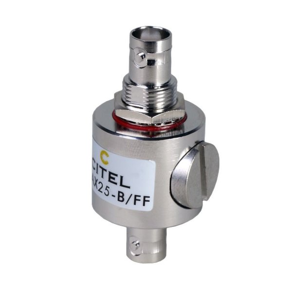 Citel Outdoor RF Protector, Dc-3.5 Ghz, Dc Pass, 190W, Imax 20Ka, Female-Female Bnc Connector P8AX25-B/FF